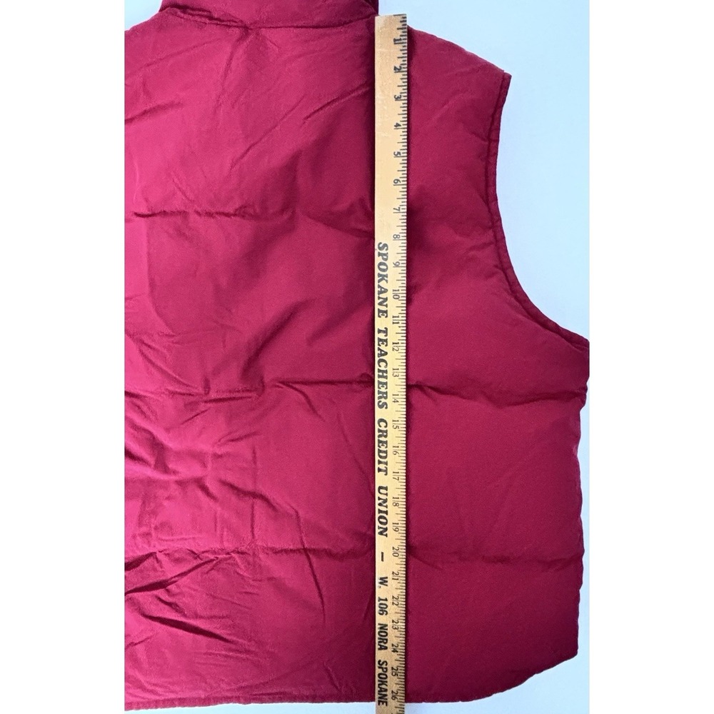 Vintage Eddie Bauer Goose Down Quilted Puffer Vest Womens XL Red - Picture 5 of 9
